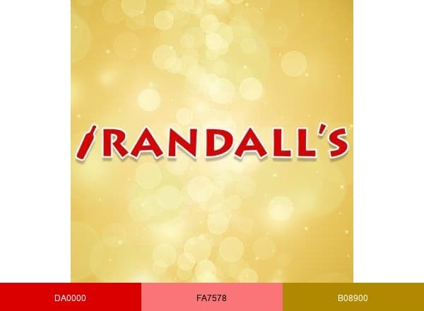 Randall's Wines & Spirits brand color palette