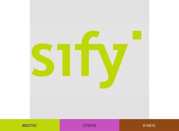 Sify.com brand color palette