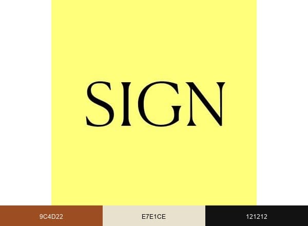 Sign of the Times brand color palette