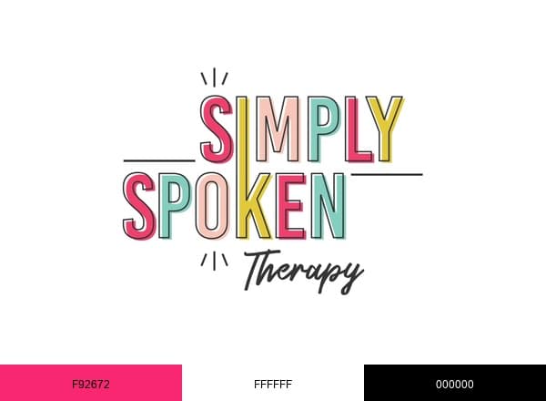 Simply Spoken Therapy brand color palette