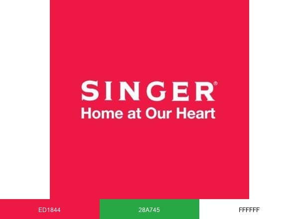 Singer Sri Lanka brand color palette