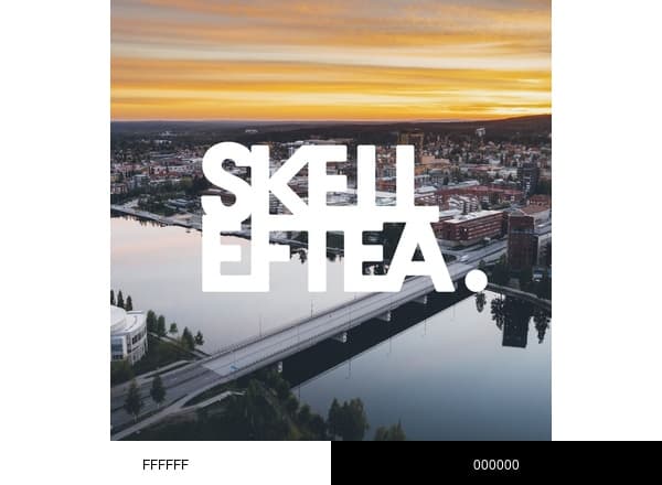 Skellefteå Sweden brand color palette