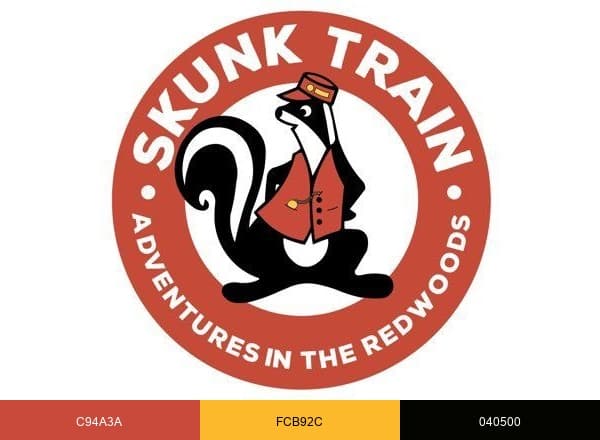 Skunk Train brand color palette