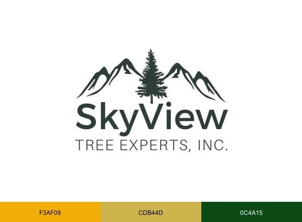 SkyView Tree Experts brand color palette
