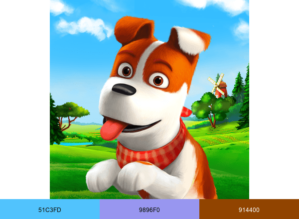 Sam the Dog brand color palette