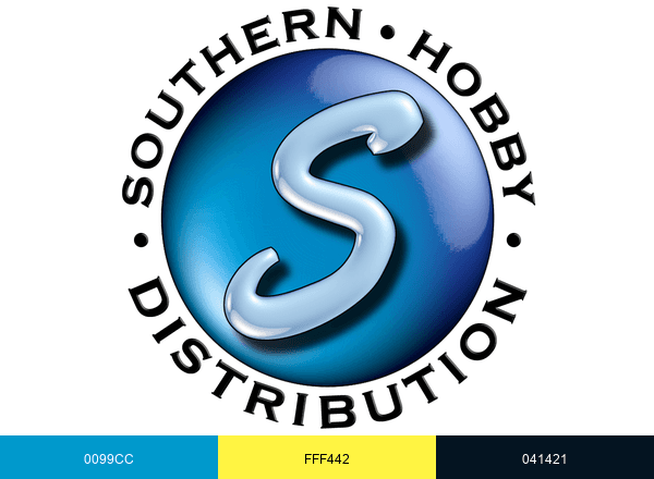 Southern Hobby Distribution brand color palette