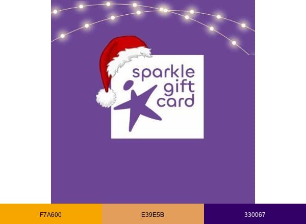 Sparkle Gift Card brand color palette