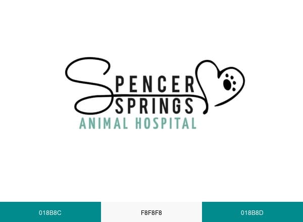 Spencer Springs Animal Hospital brand color palette
