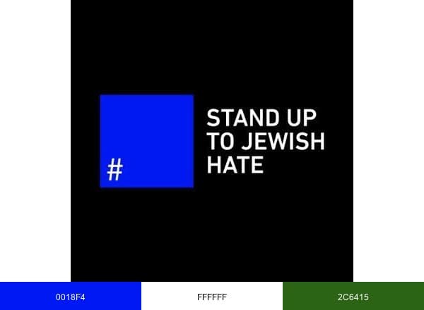 Stand Up to Jewish Hate #🟦 brand color palette