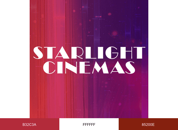 Starlight Cinemas brand color palette