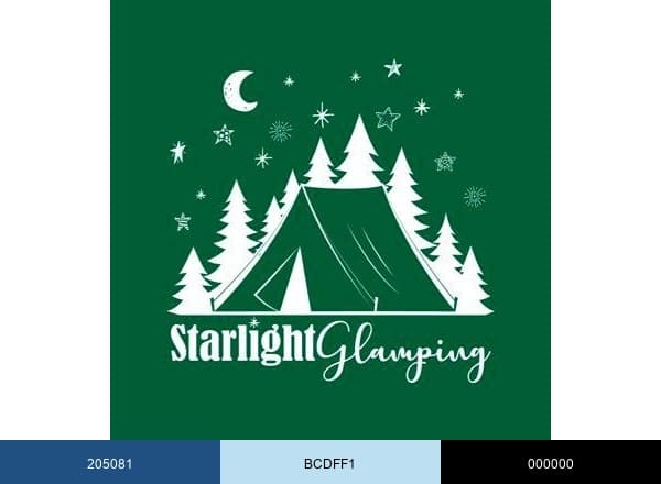 Starlight Glamping brand color palette