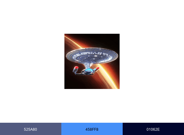 Star Trek Fleet Command brand color palette