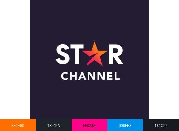 Star Channel brand color palette