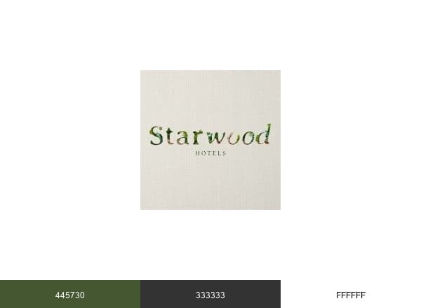 Starwood Hotels brand color palette