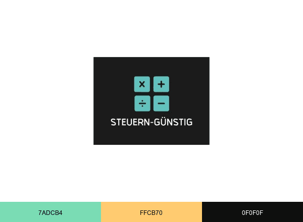 Steuern günstig brand color palette