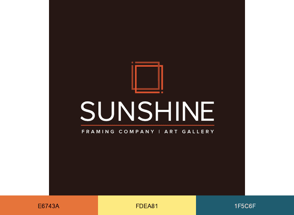 Sunshine Framing Company brand color palette