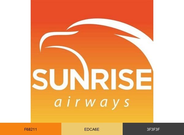 Sunrise Airways brand color palette