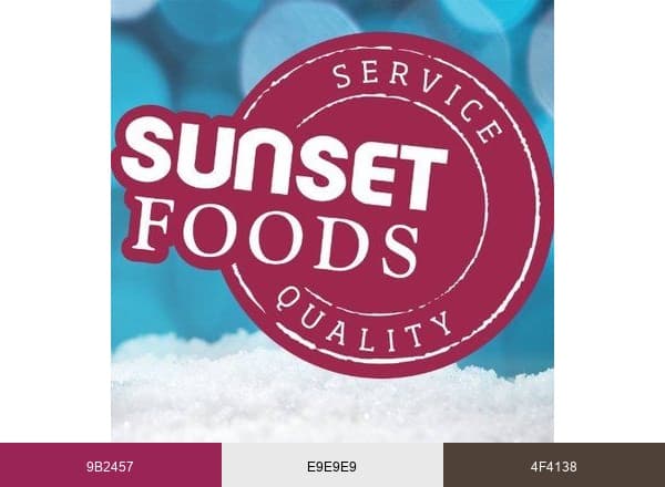 Sunset Foods brand color palette