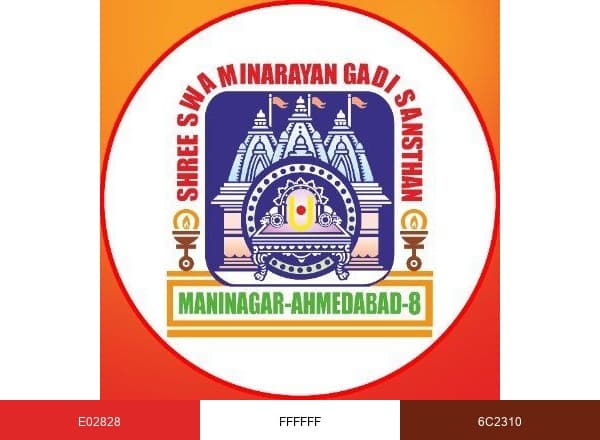 Swaminarayan Gadi brand color palette