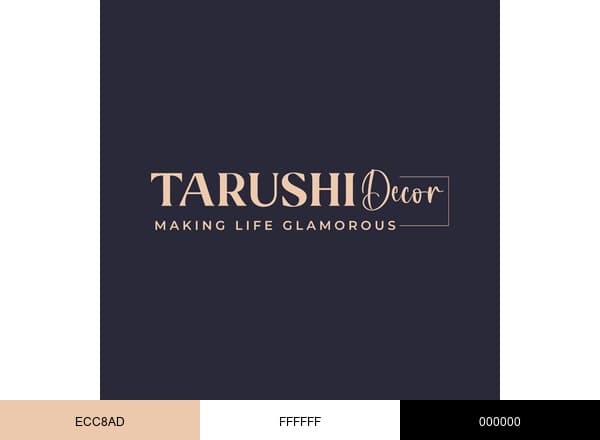 Tarushi Decor brand color palette