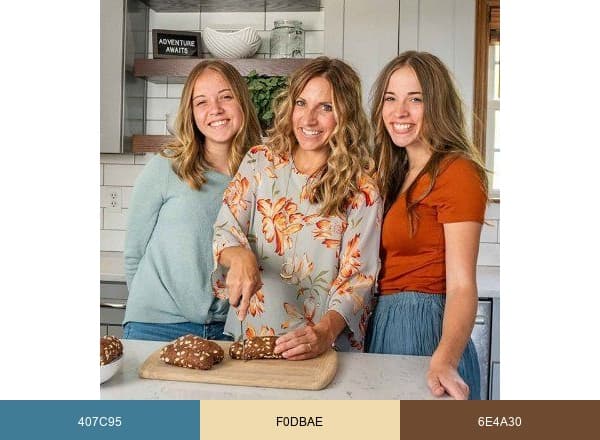 Tastes of Lizzy T brand color palette