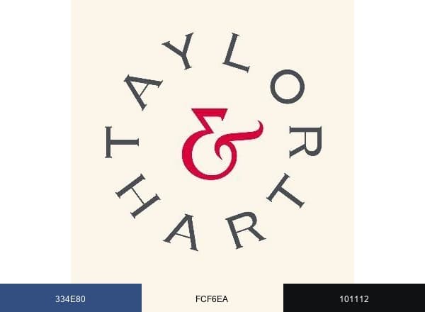 Taylor & Hart brand color palette