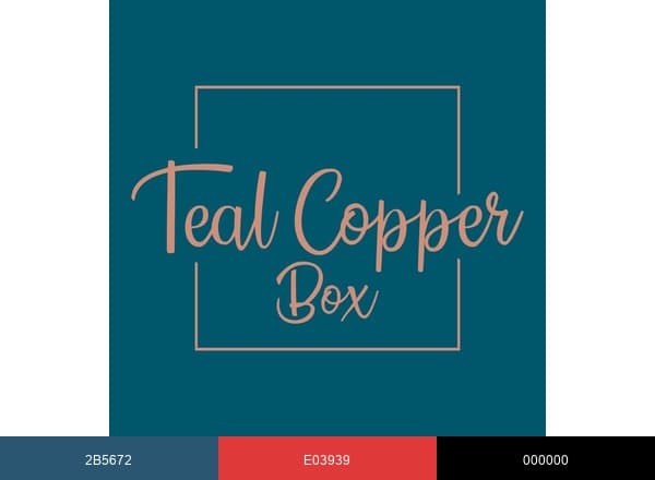 Teal Copper Box brand color palette
