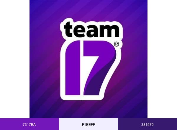 Team17 brand color palette