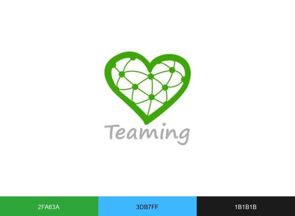 Teaming brand color palette