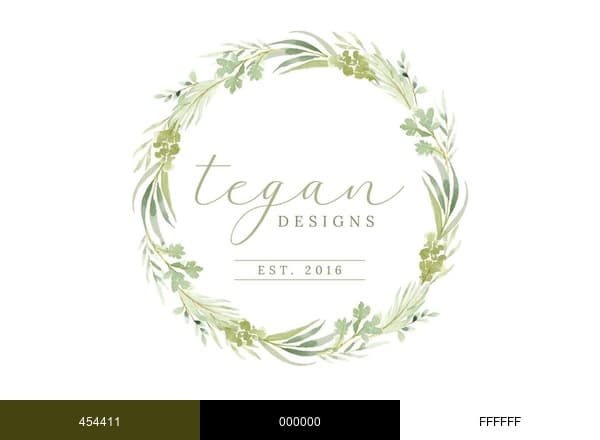 Tegan Designs brand color palette
