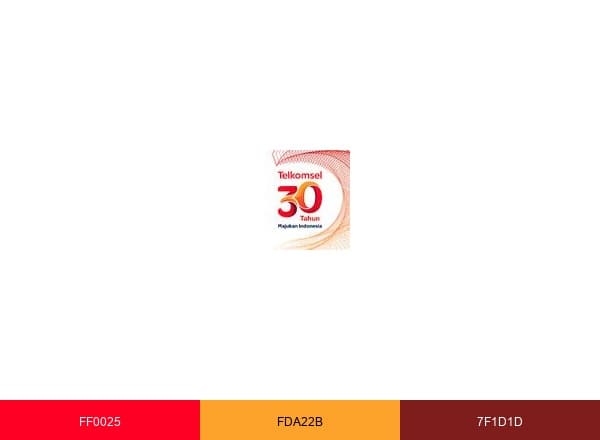 Telkomsel brand color palette