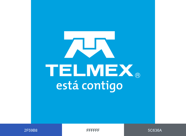 Teléfonos de México brand color palette