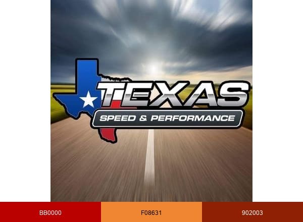 Texas Speed brand color palette