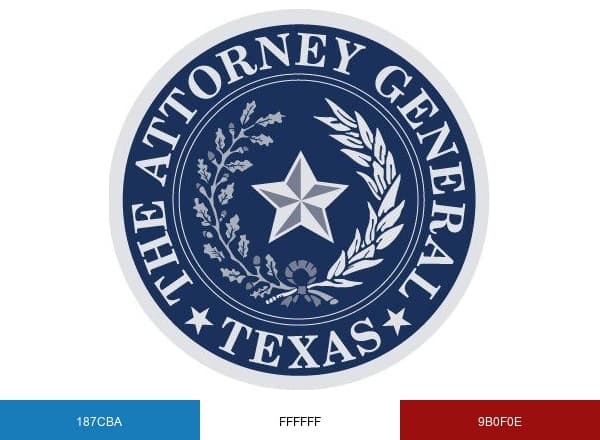 Texas Attorney General brand color palette