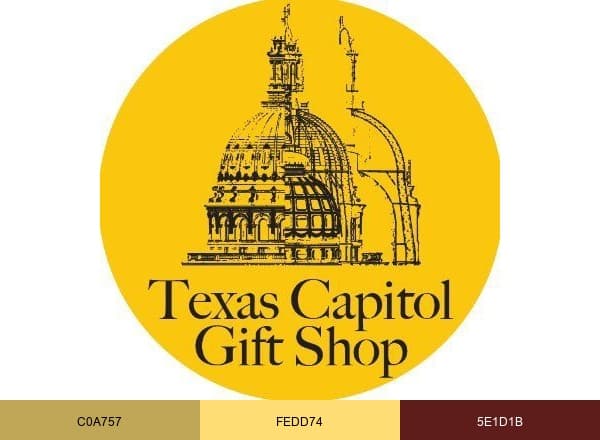 Texas Capitol Gift Shop brand color palette