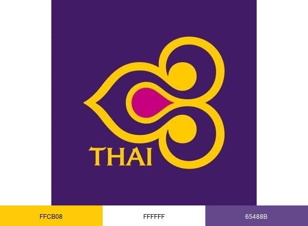 Thai Airways brand color palette