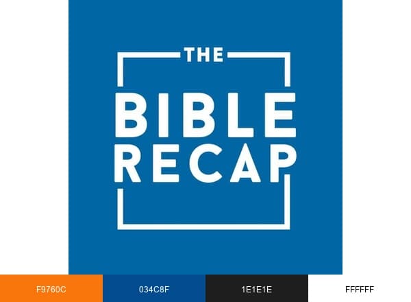 The Bible Recap brand color palette