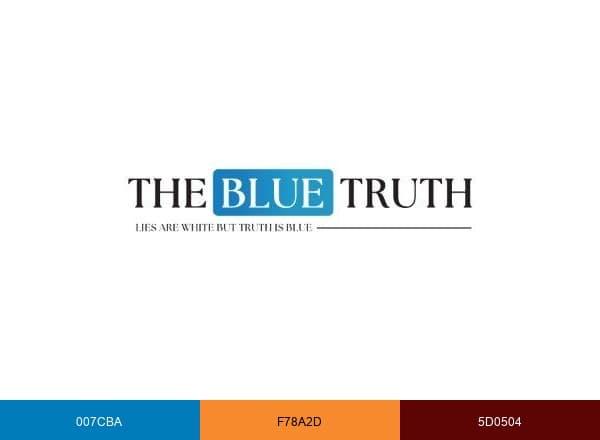 The Blue Truth brand color palette