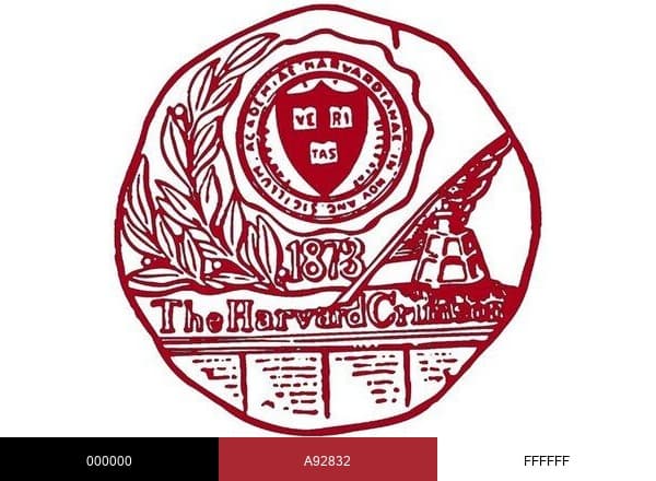 The Harvard Crimson brand color palette
