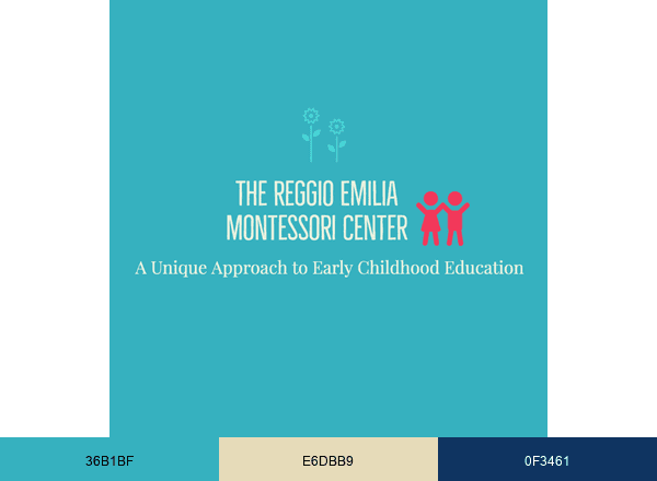 The Reggio Emilia Montessori Center brand color palette