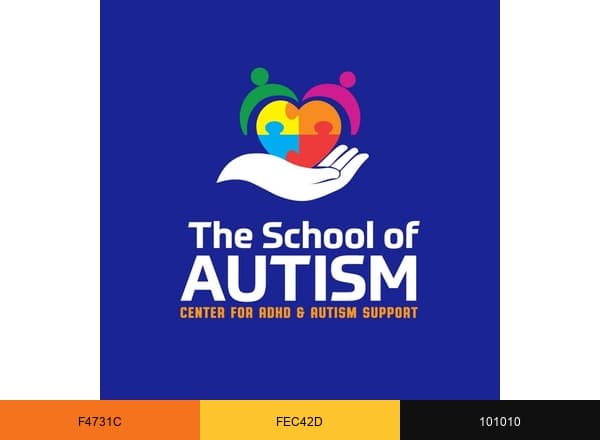 The School of Autism brand color palette