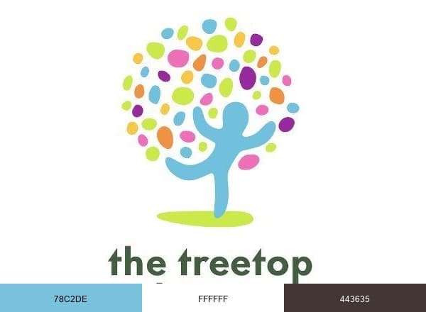 The Treetop Therapy brand color palette