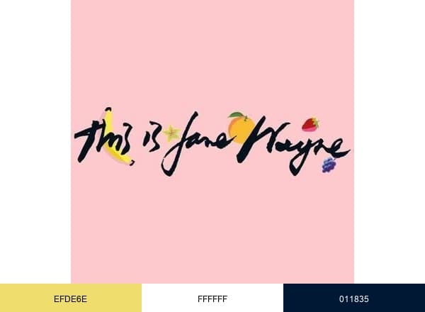 This is Jane Wayne brand color palette