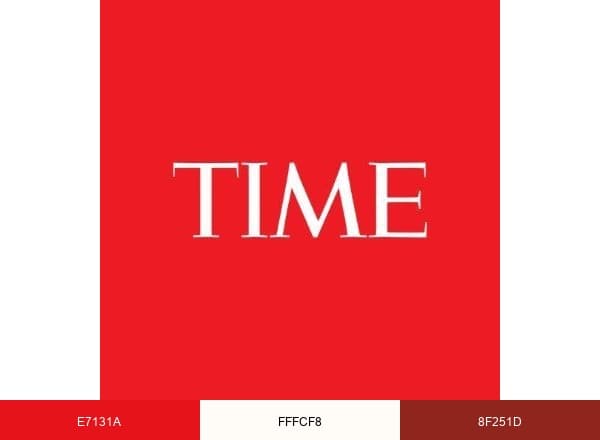 TIME brand color palette