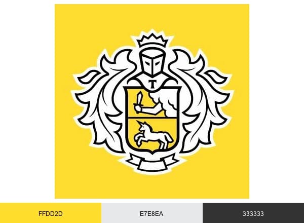 Tinkoff Bank brand color palette