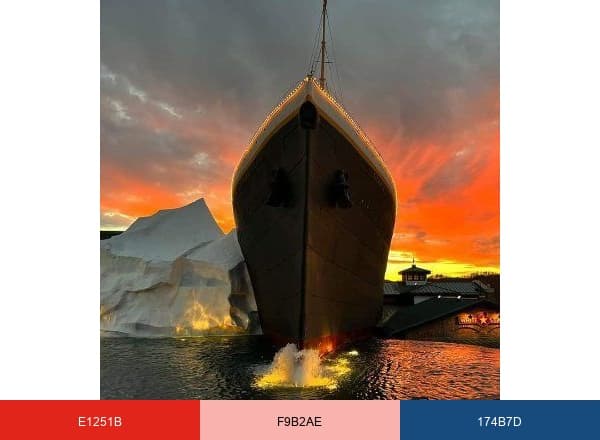 Titanic Museum brand color palette