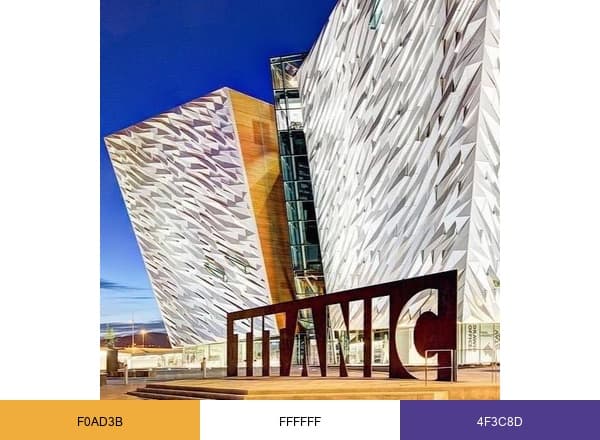 Titanic Belfast brand color palette