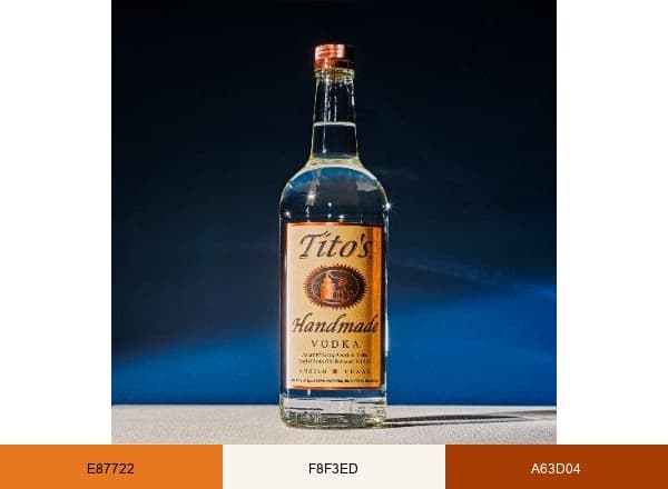TitosVodka brand color palette