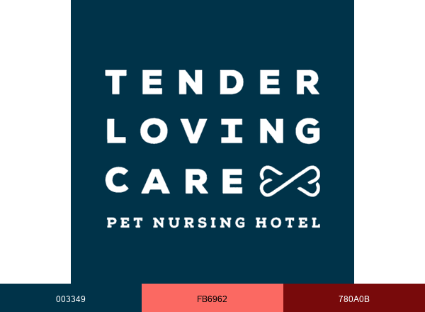 Tender Loving Care Pet Nursing Hotel brand color palette