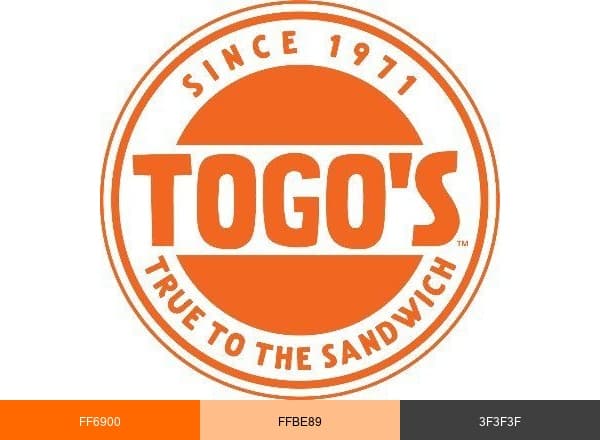 Togo's brand color palette
